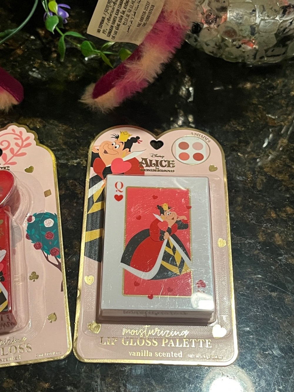 Disney parks Alice in wonderland Cheshire Cat mouse ears queen of hearts lip set - Picture 2 of 9